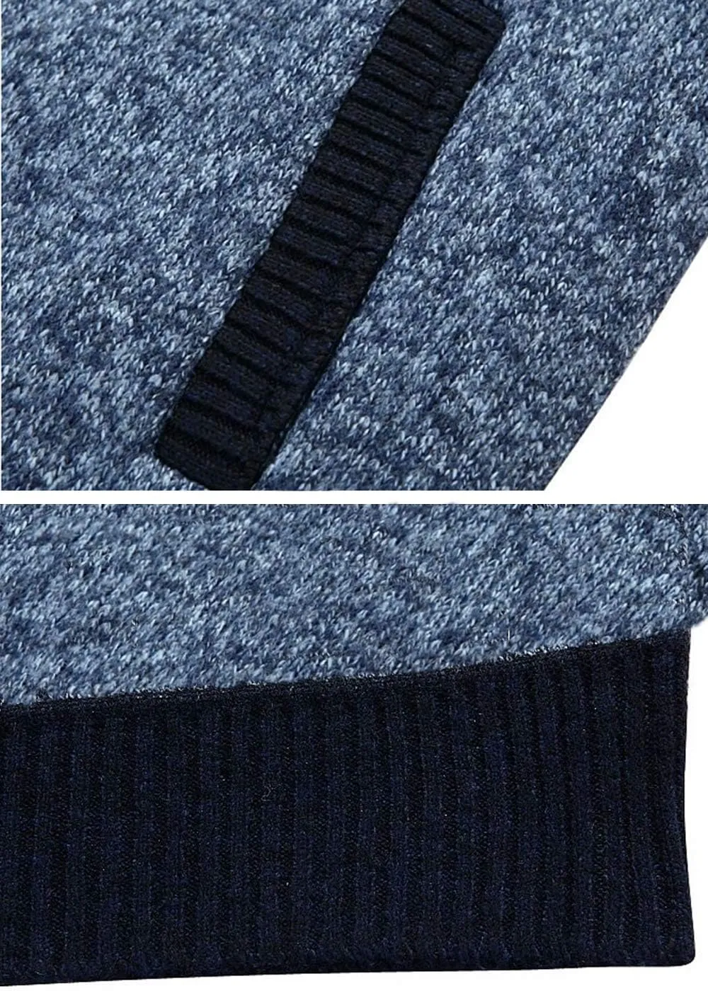 Vcansion Men's Classic Cardigan Sweaters Stand Collar Slim Fit Casual Knitted Sweater