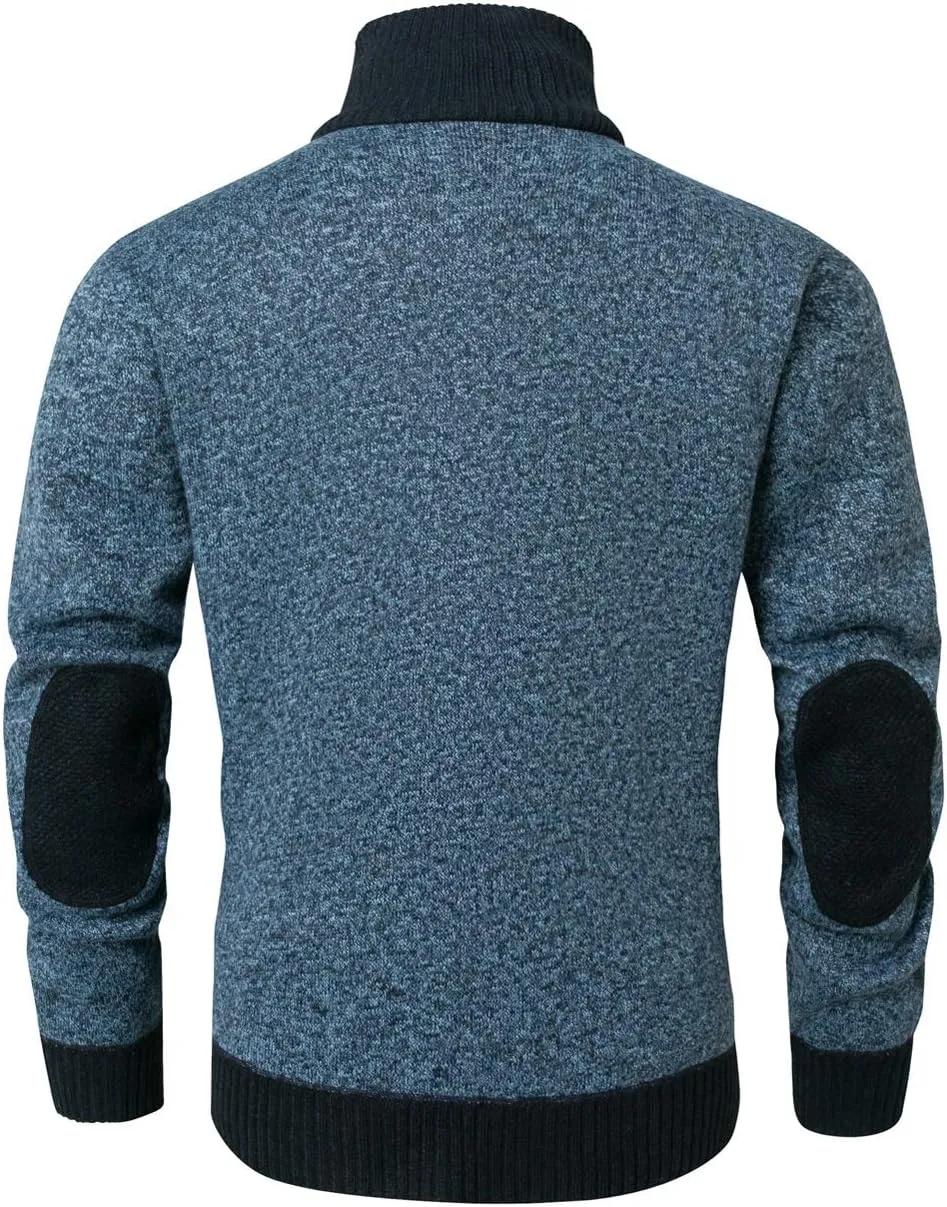 Vcansion Men's Classic Cardigan Sweaters Stand Collar Slim Fit Casual Knitted Sweater