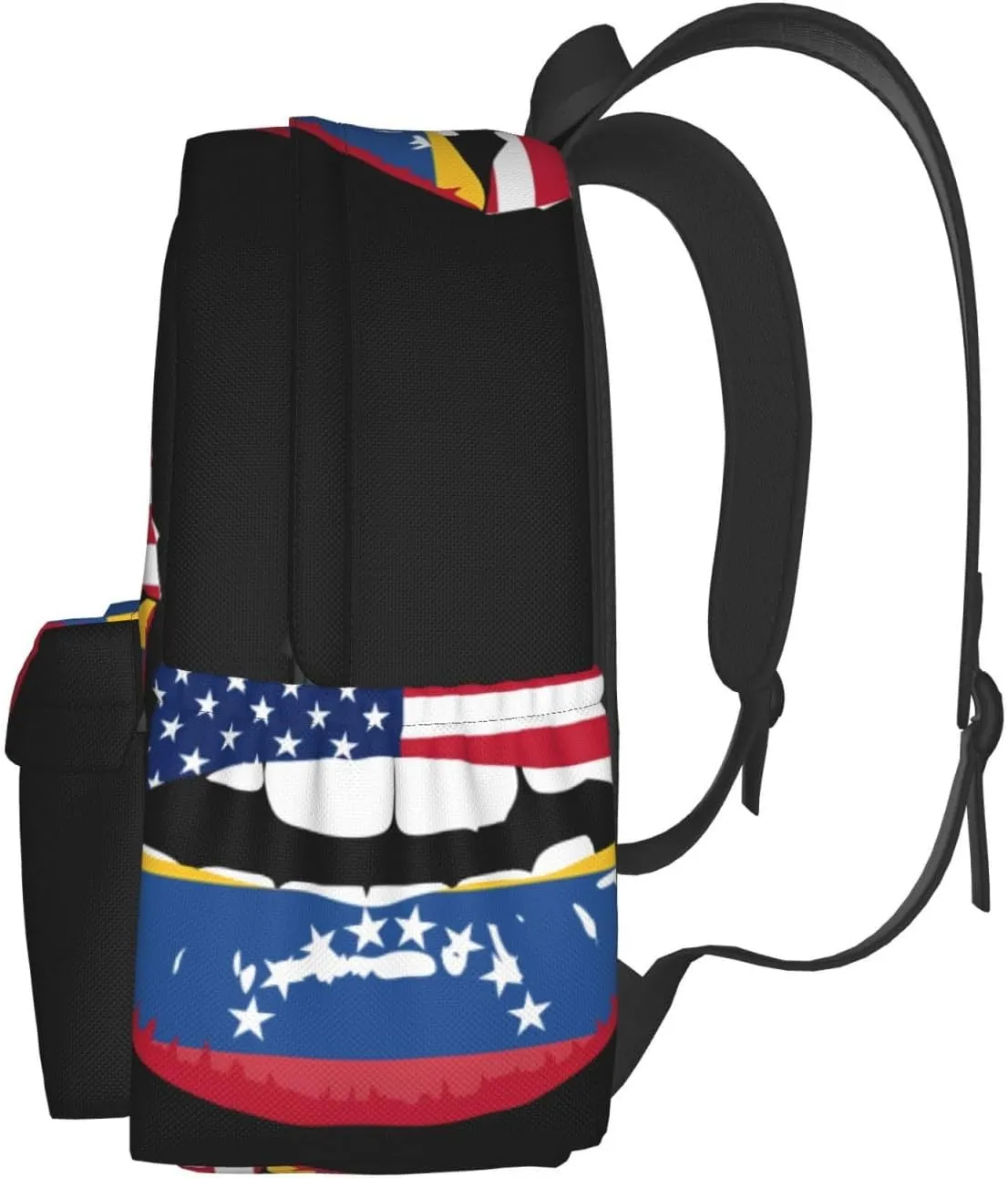 Venezuelan Venezuela American Flag Lips Casual Backpack Large Capacity Travel Backpacks Laptop Daypack Commuter Rucksack Adjustable Strap Sports Bags for Hiking Biking