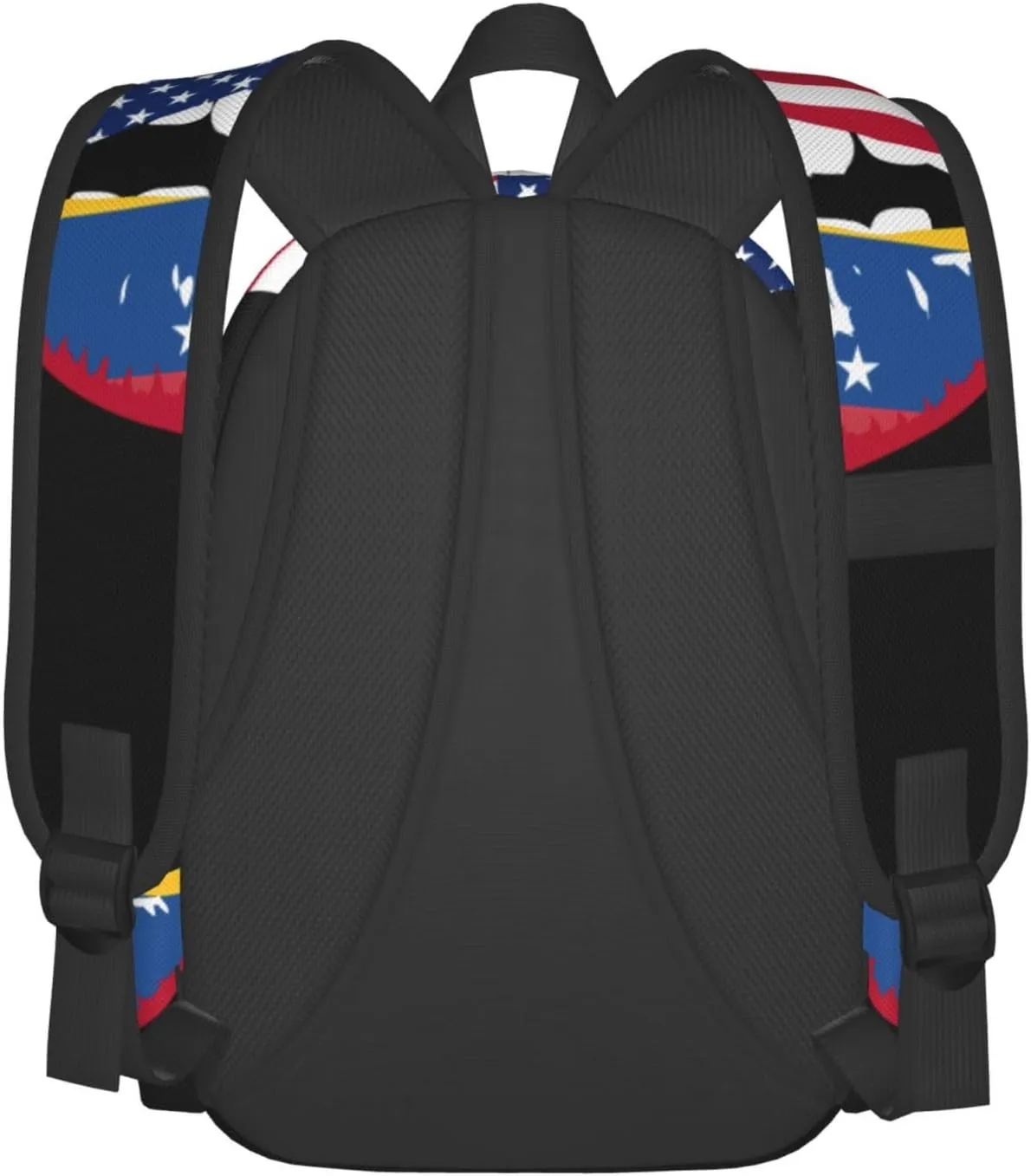 Venezuelan Venezuela American Flag Lips Casual Backpack Large Capacity Travel Backpacks Laptop Daypack Commuter Rucksack Adjustable Strap Sports Bags for Hiking Biking