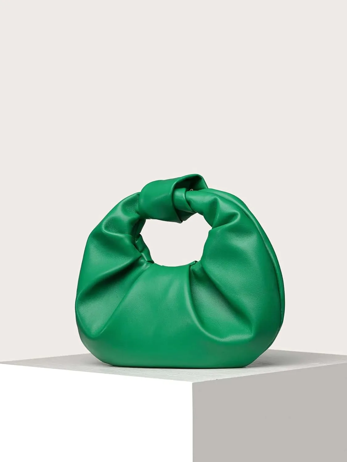Verdusa Women's Ruched PU Leather Hobo Handbag Clutch Purse