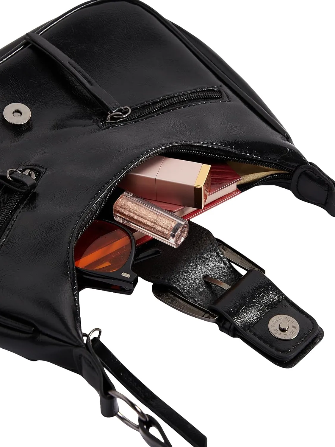 Verdusa Women's Vintage PU Leather Shoulder Bag Zipper Underarm Bags