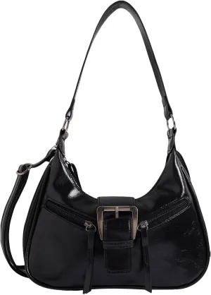 Verdusa Women's Vintage PU Leather Shoulder Bag Zipper Underarm Bags