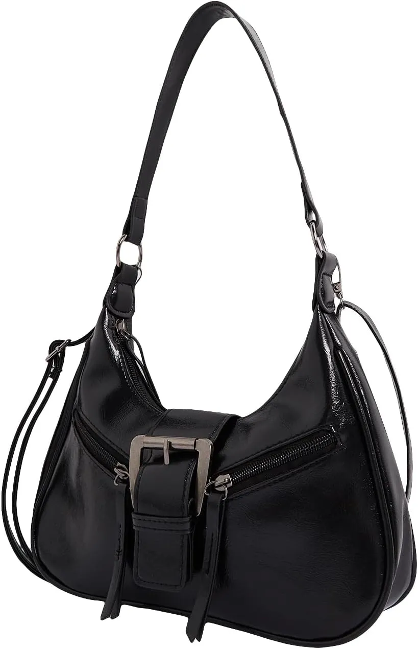 Verdusa Women's Vintage PU Leather Shoulder Bag Zipper Underarm Bags