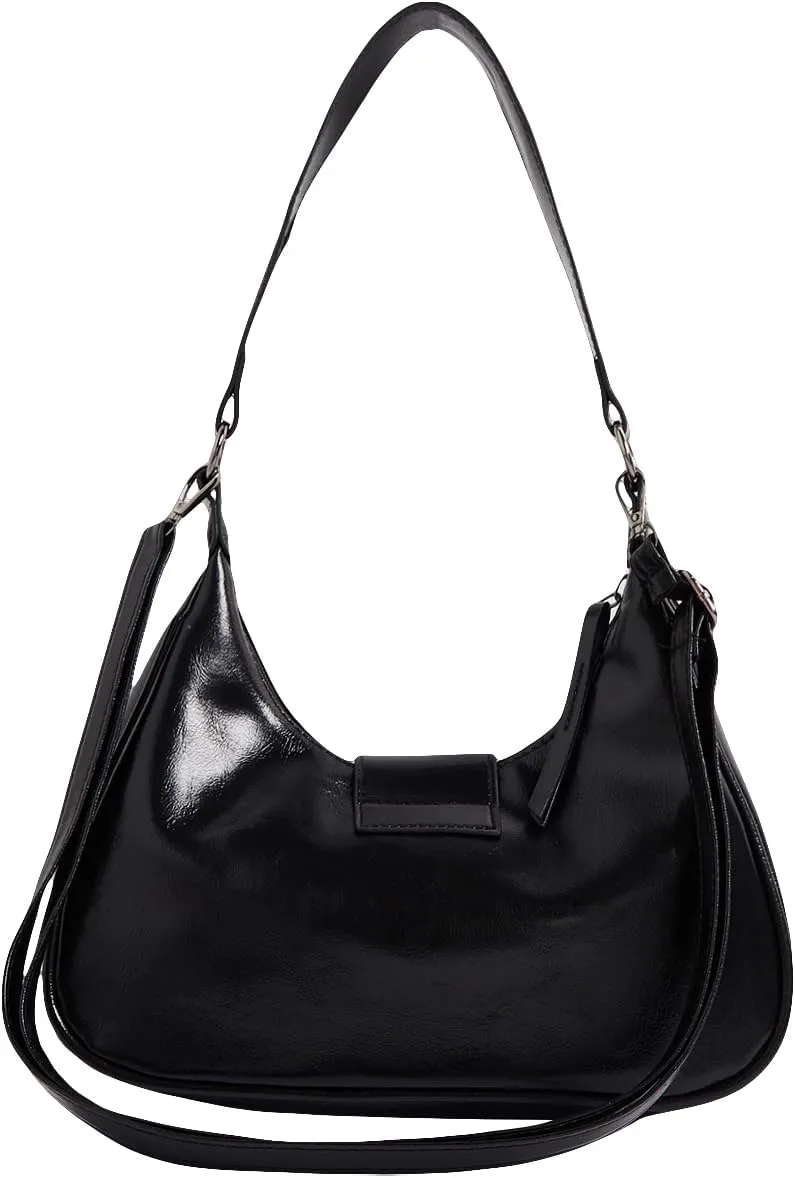 Verdusa Women's Vintage PU Leather Shoulder Bag Zipper Underarm Bags