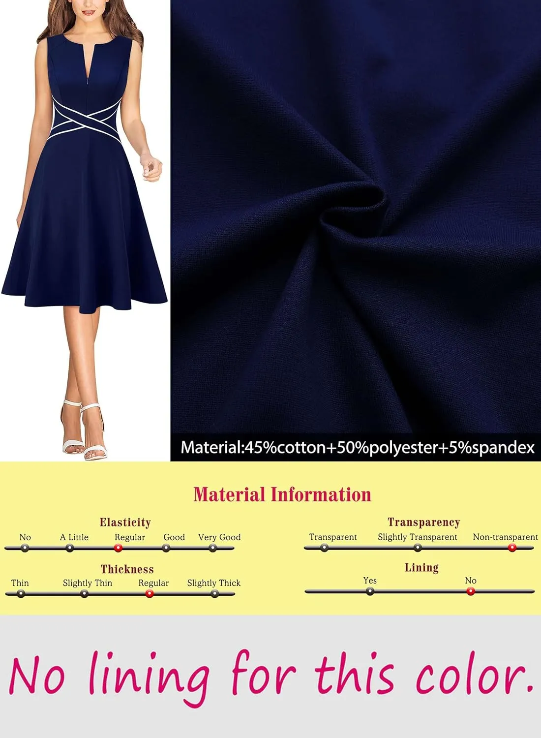 VFSHOW Womens Elegant Front Zipper Slim Work Business Office Party Cocktail Skater A-Line Dress