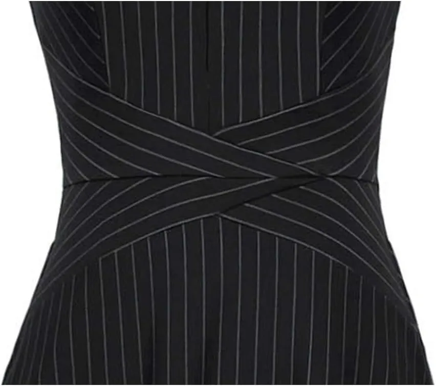VFSHOW Womens Elegant Front Zipper Slim Work Business Office Party Cocktail Skater A-Line Dress