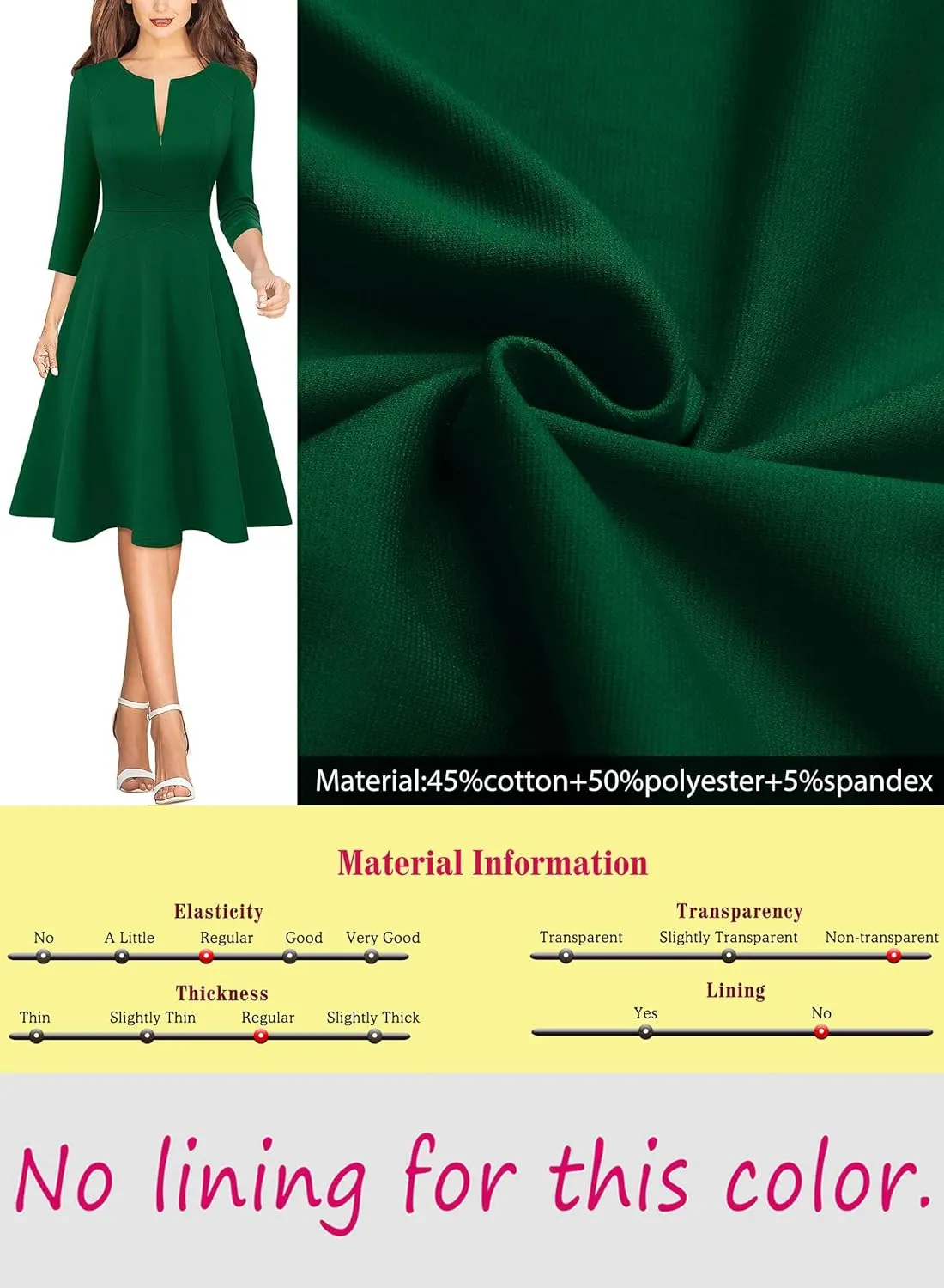 VFSHOW Womens Front Zipper Crisscross Waist Slim Wear to Work Business Office Fit and Flare A-Line Dress