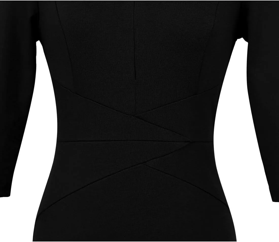 VFSHOW Womens Slim Zipper Up Work Business Office Party Bodycon Pencil Sheath Dress