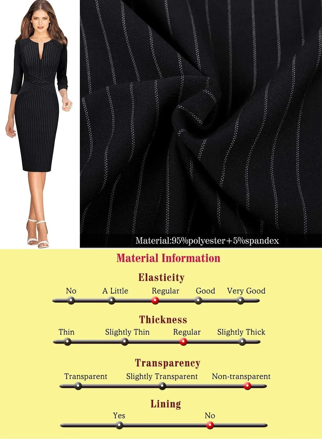 VFSHOW Womens Slim Zipper Up Work Business Office Party Bodycon Pencil Sheath Dress