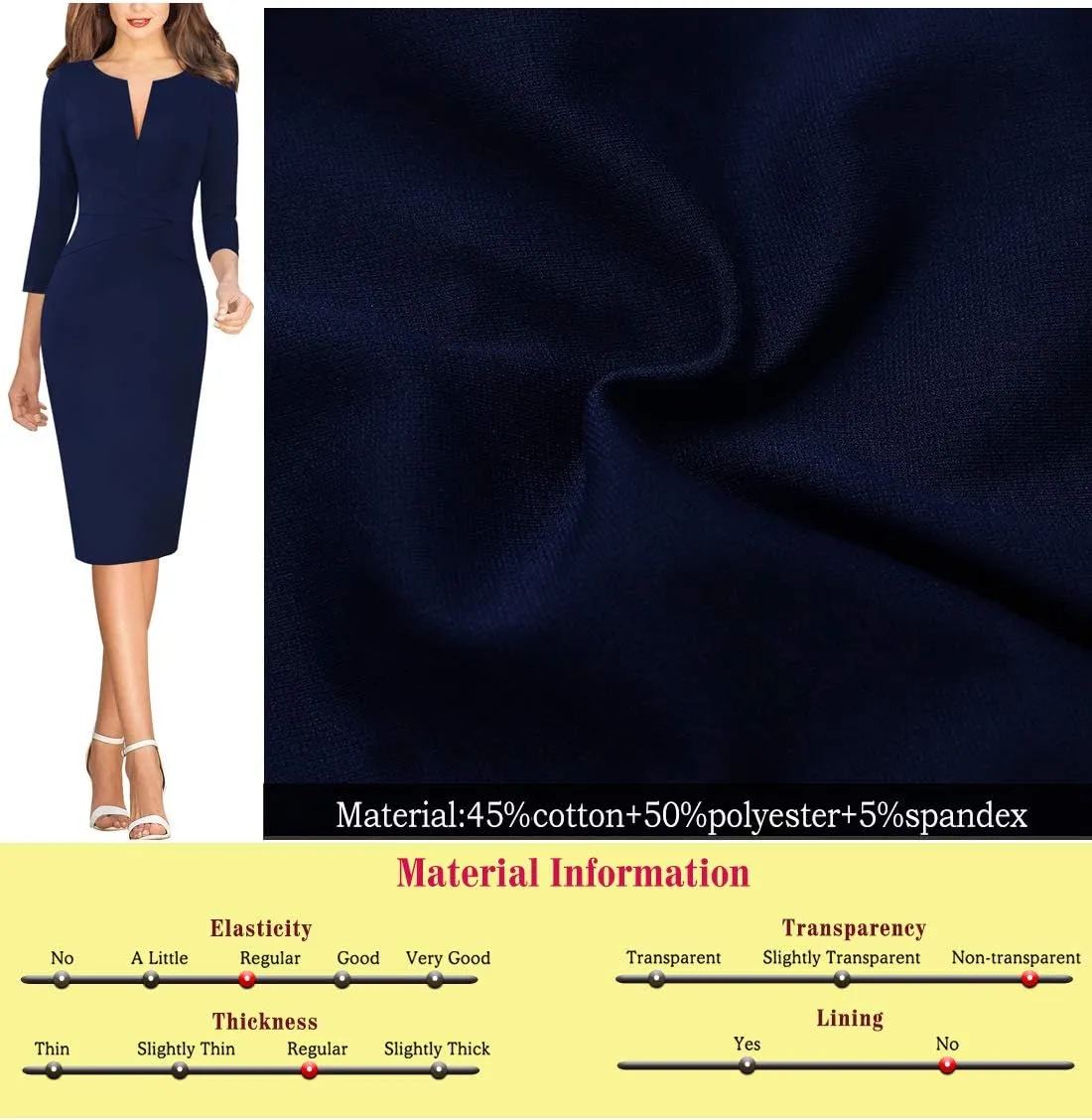 VFSHOW Womens Slim Zipper Up Work Business Office Party Bodycon Pencil Sheath Dress