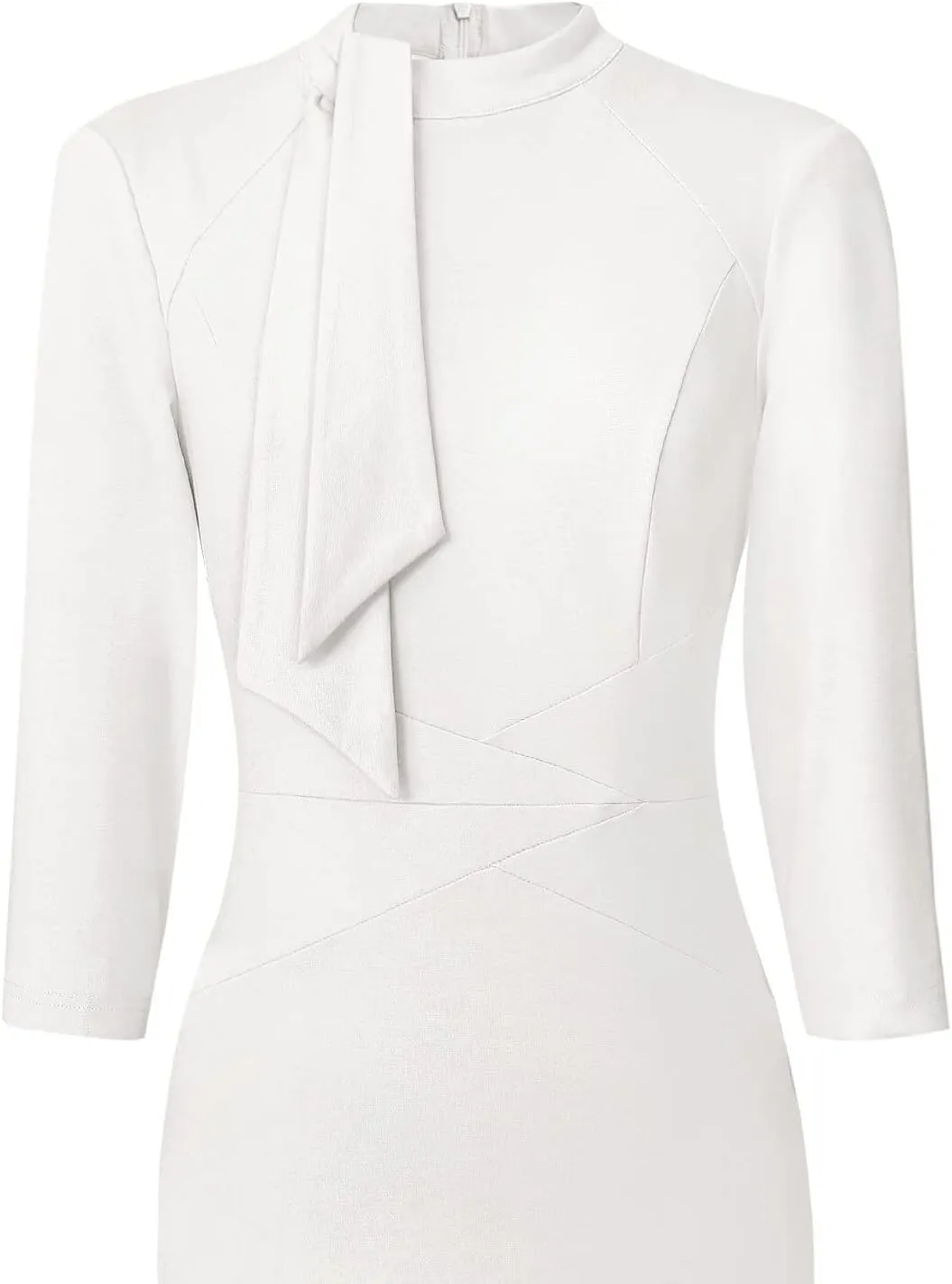 VFSHOW Womens Tie Neck Slim Cocktail Party Work Business Office Church Career Bodycon Pencil Sheath Dress