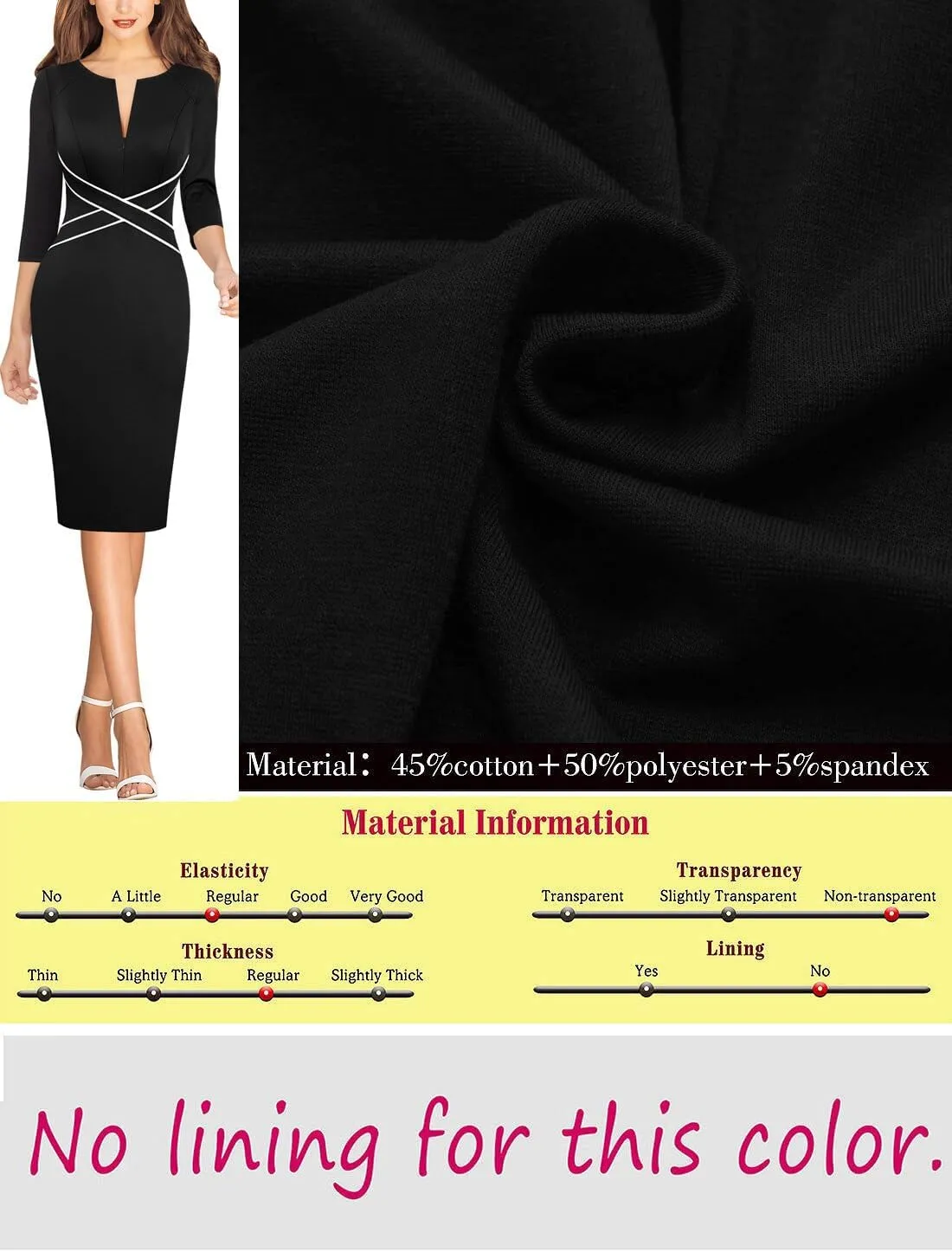 VFSHOW Womens Wear to Work Slim Colorblock Crisscross Waist Front Zipper Business Party Office Bodycon Pencil Sheath Dress