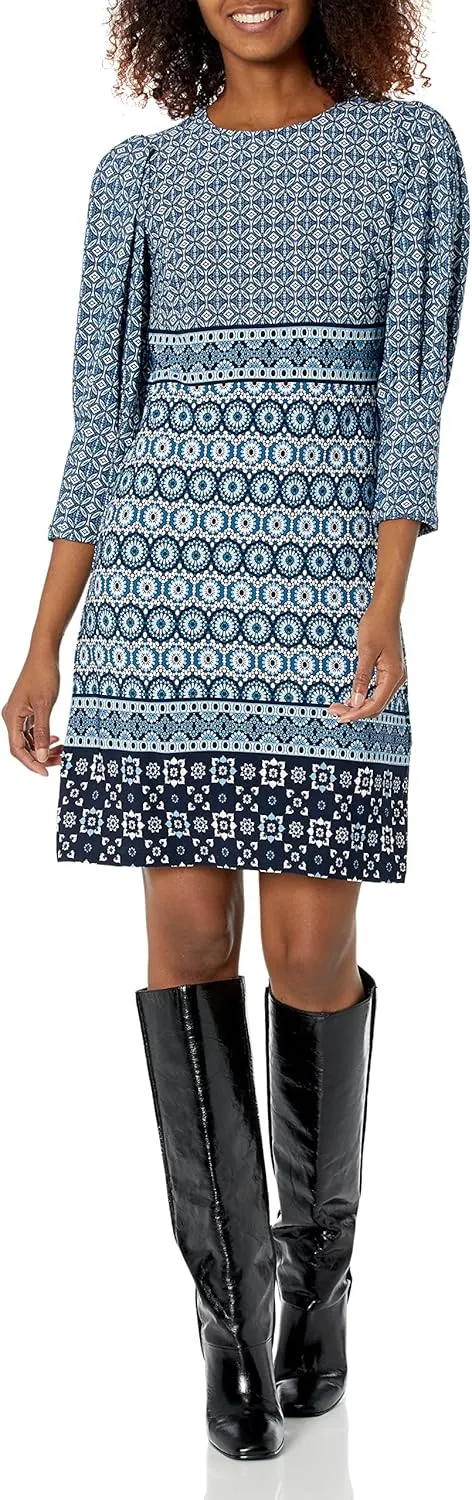 Vince Camuto Women's Casual Stretch Printed Dress