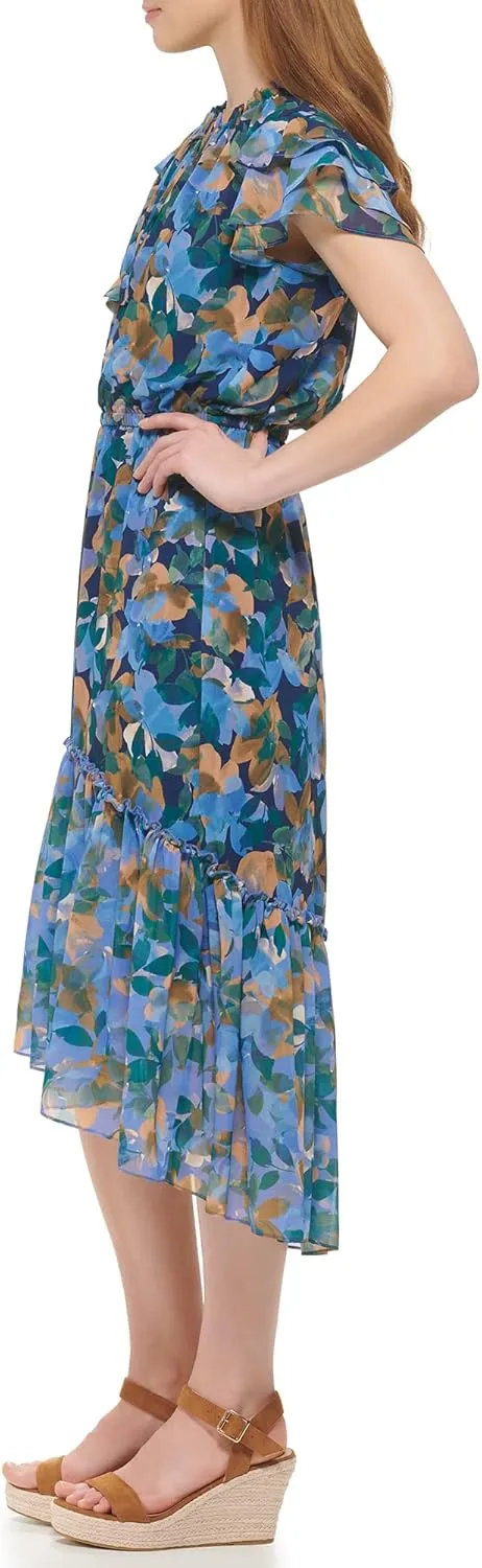 Vince Camuto Women's Casual Tiered Skirt Printed Dress