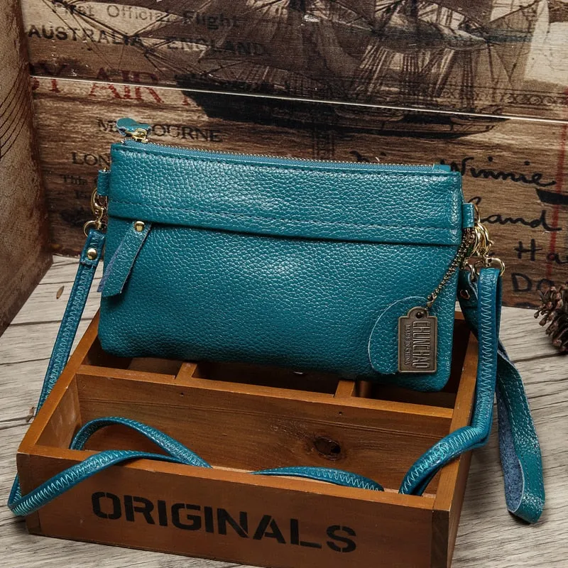 Vintage Cute Small Handbags Genuine leather