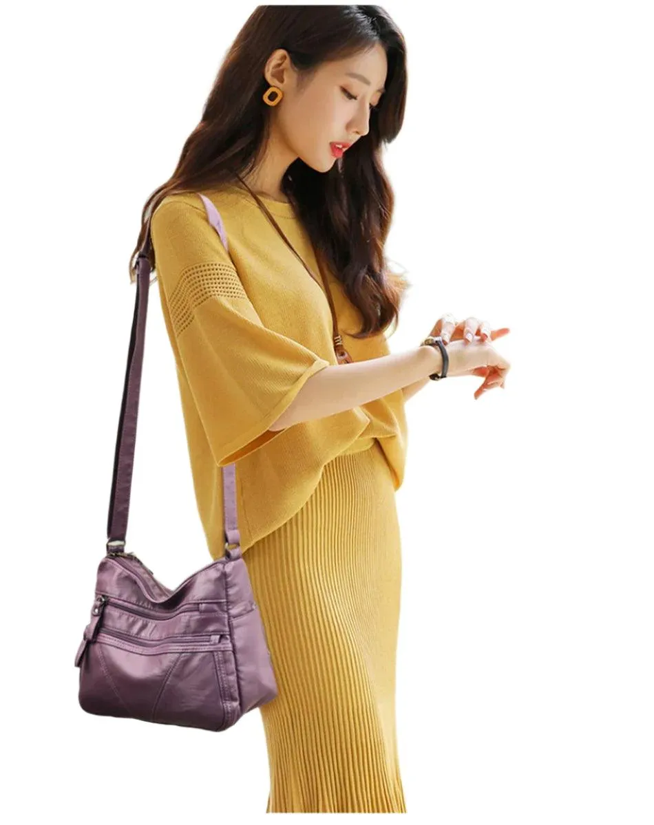Vintage Leather Women's Bags - Luxury Small Designer Shoulder Crossbody Bag
