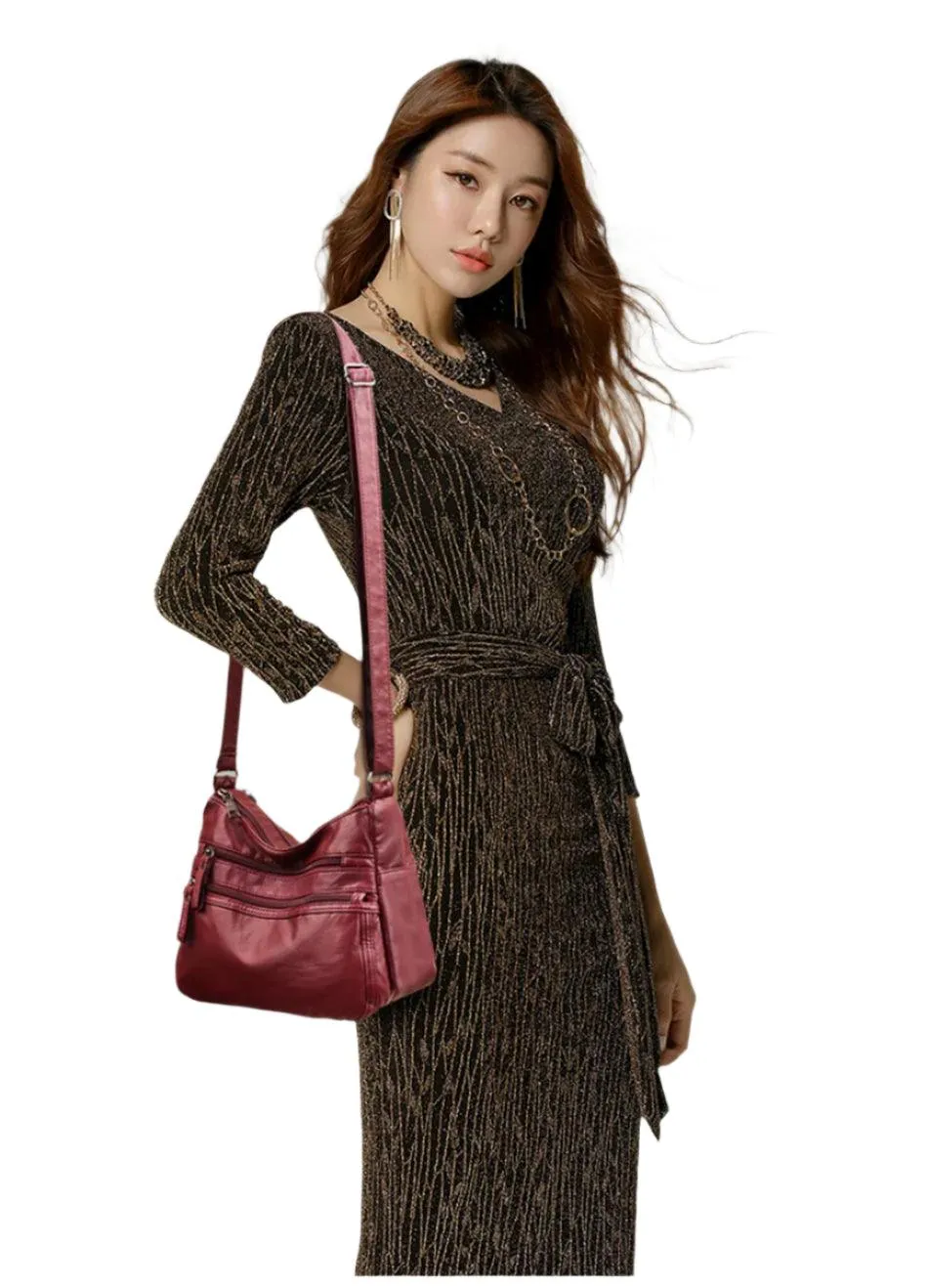 Vintage Leather Women's Bags - Luxury Small Designer Shoulder Crossbody Bag