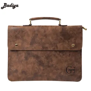Vintage PU Leather Men Laptop Bags