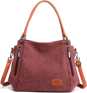 Vintage Women Handbag Canvas Shoulder Bag Large Capacity Messenger Bag