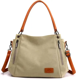 Vintage Women Handbag Canvas Shoulder Bag Large Capacity Messenger Bag