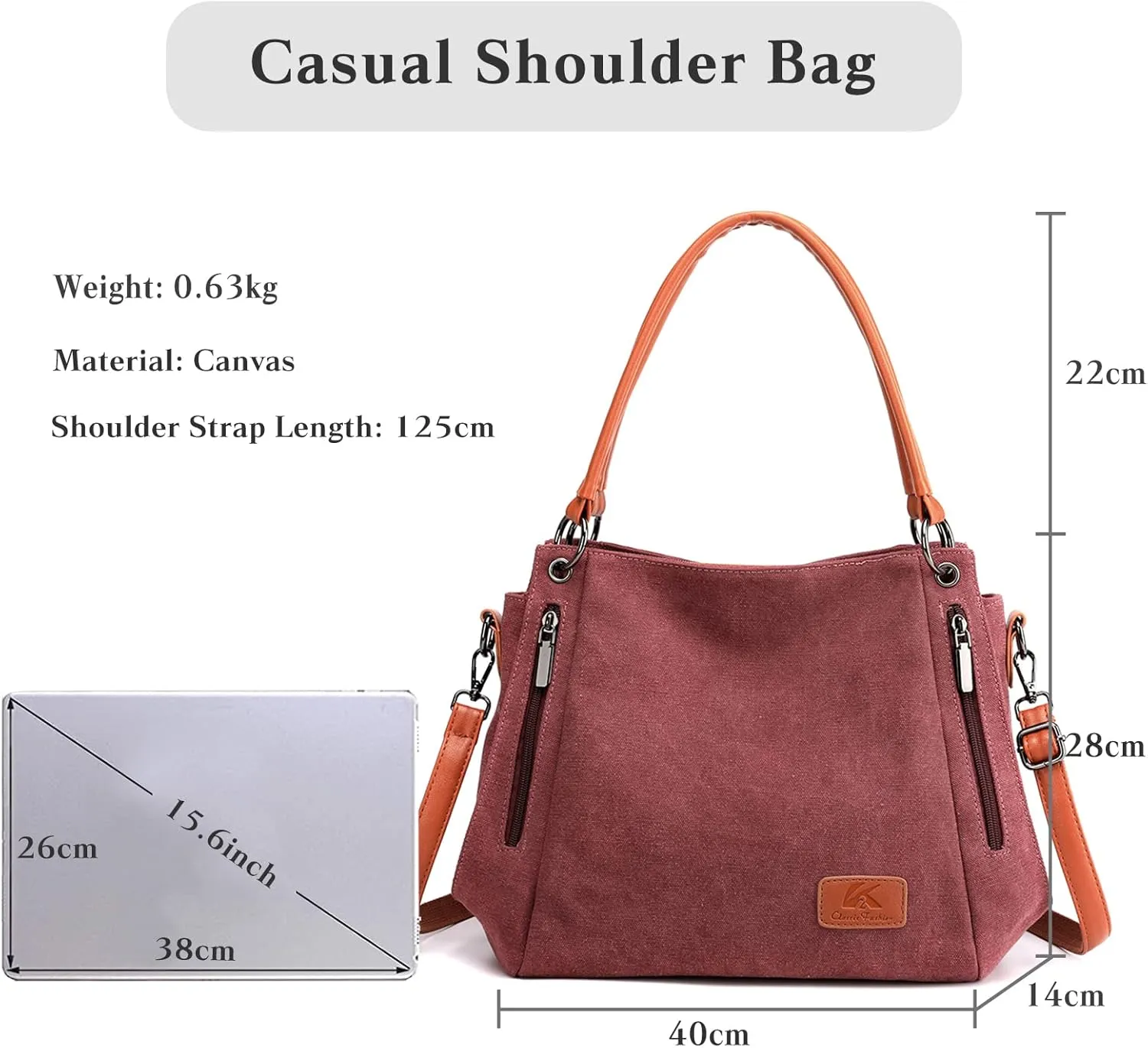 Vintage Women Handbag Canvas Shoulder Bag Large Capacity Messenger Bag
