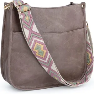 Viva Terry Vegan Leather Crossbody Fashion Shoulder Bag Purse with Adjustable Strap