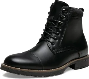 Vostey Mens Boots Motorcycle Casual Boots for Men Zipper Fashion Chukka Boots Mens