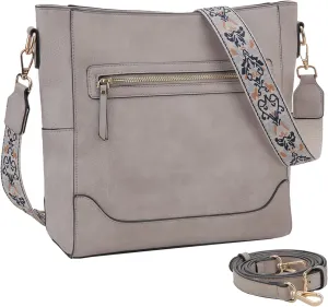 VX VONXURY Crossbody Bag for Women, Trendy Vegan Leather Shoulder Bag, Designer Bucket Bag with 2PCS Adjustable Straps