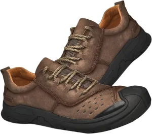 Walking Shoes Mens Hiking Shoes Trekking Hiking Shoes Comfortable Outdoor Leather Shoes