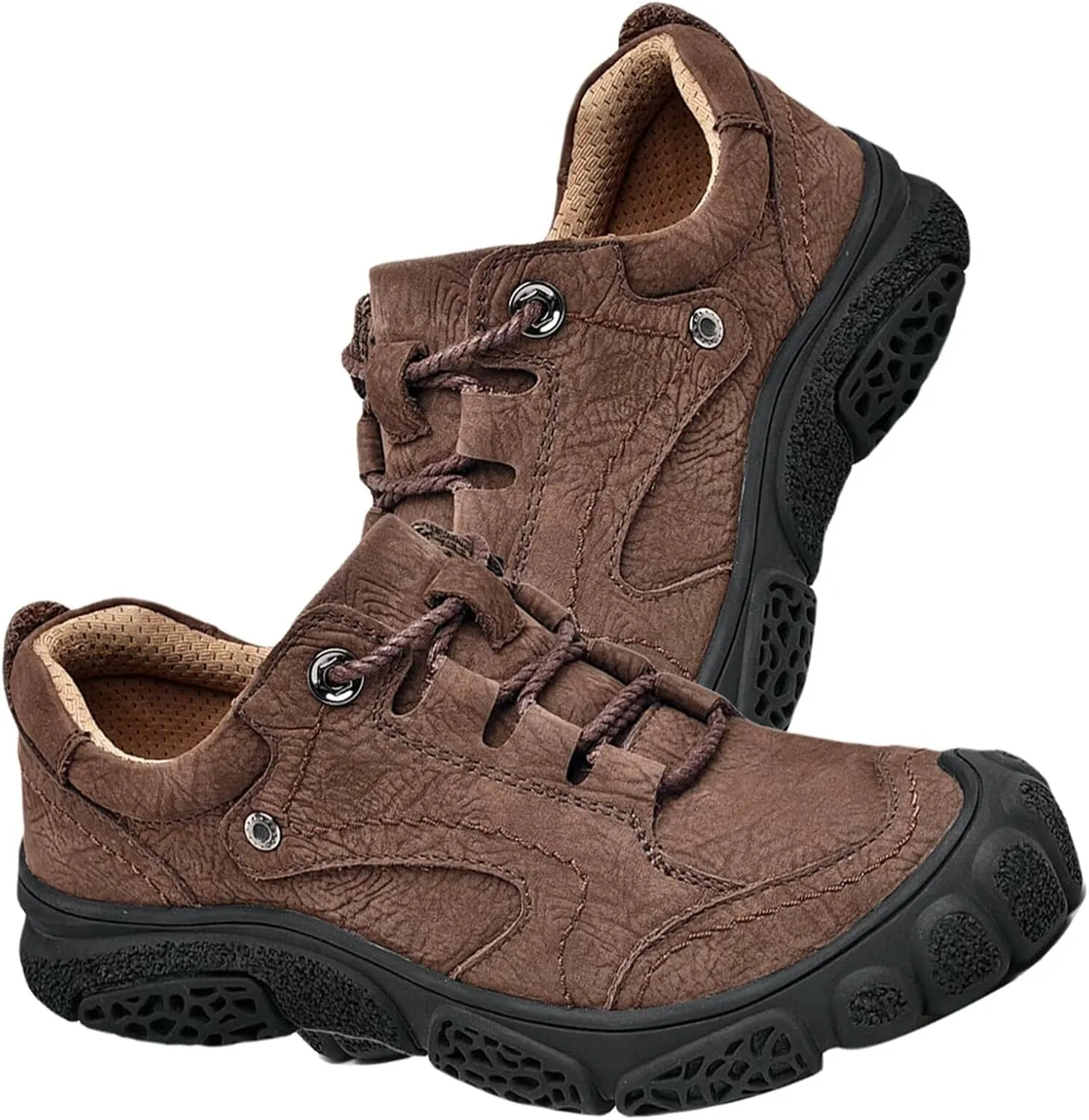 Walking Shoes Mens Leather Hiking Shoes Outdoor Camping Climbing Trekking Shoes