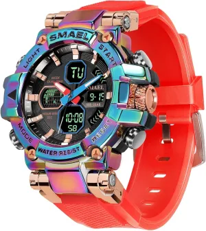 Watches Fashion Men Sports 5ATM Waterproof Watch Multi Function LED Digital Shockproof Stylish‌ Outdoor Watches for Men
