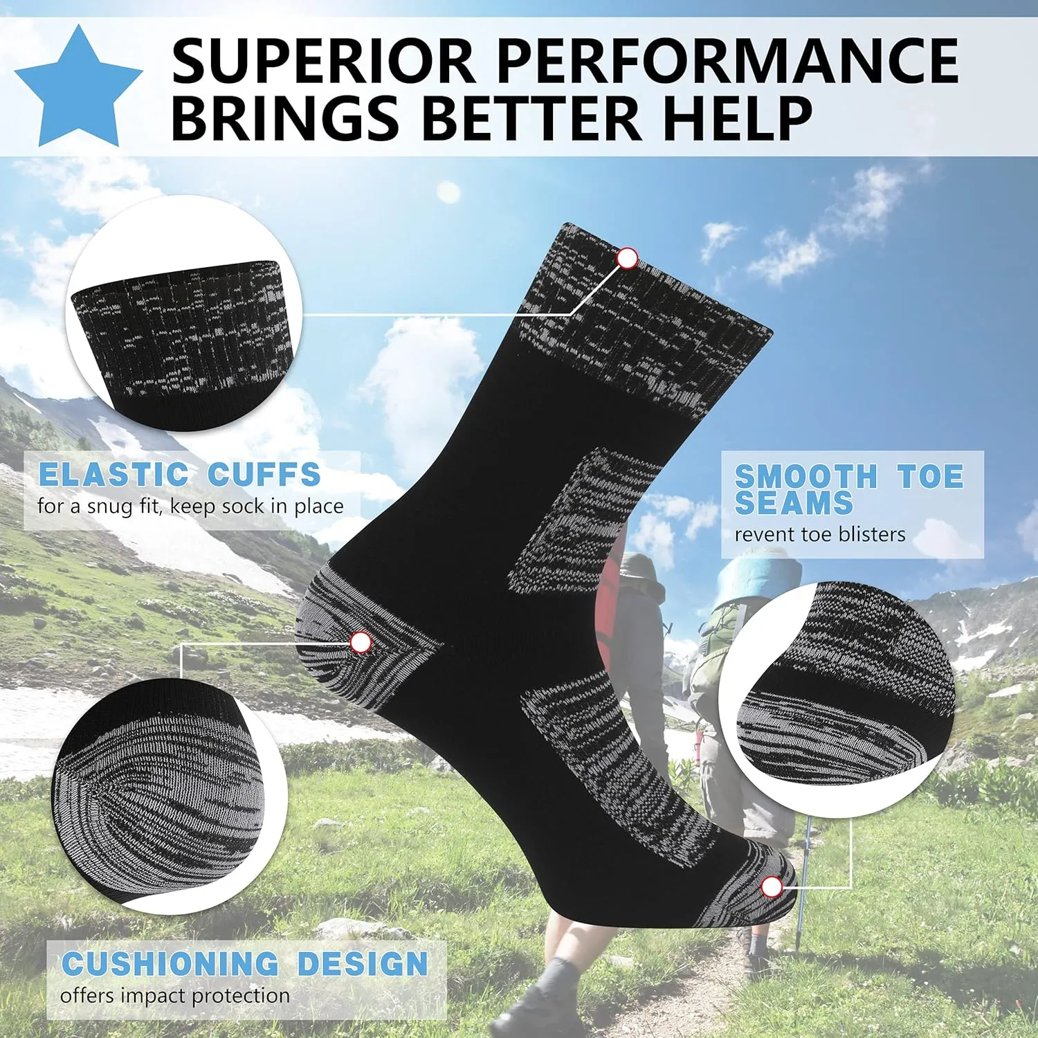 Waterproof Socks Neoprene Unisex Breathable Outdoor Sports Hiking Fishing Wading Crew/Ankle Socks