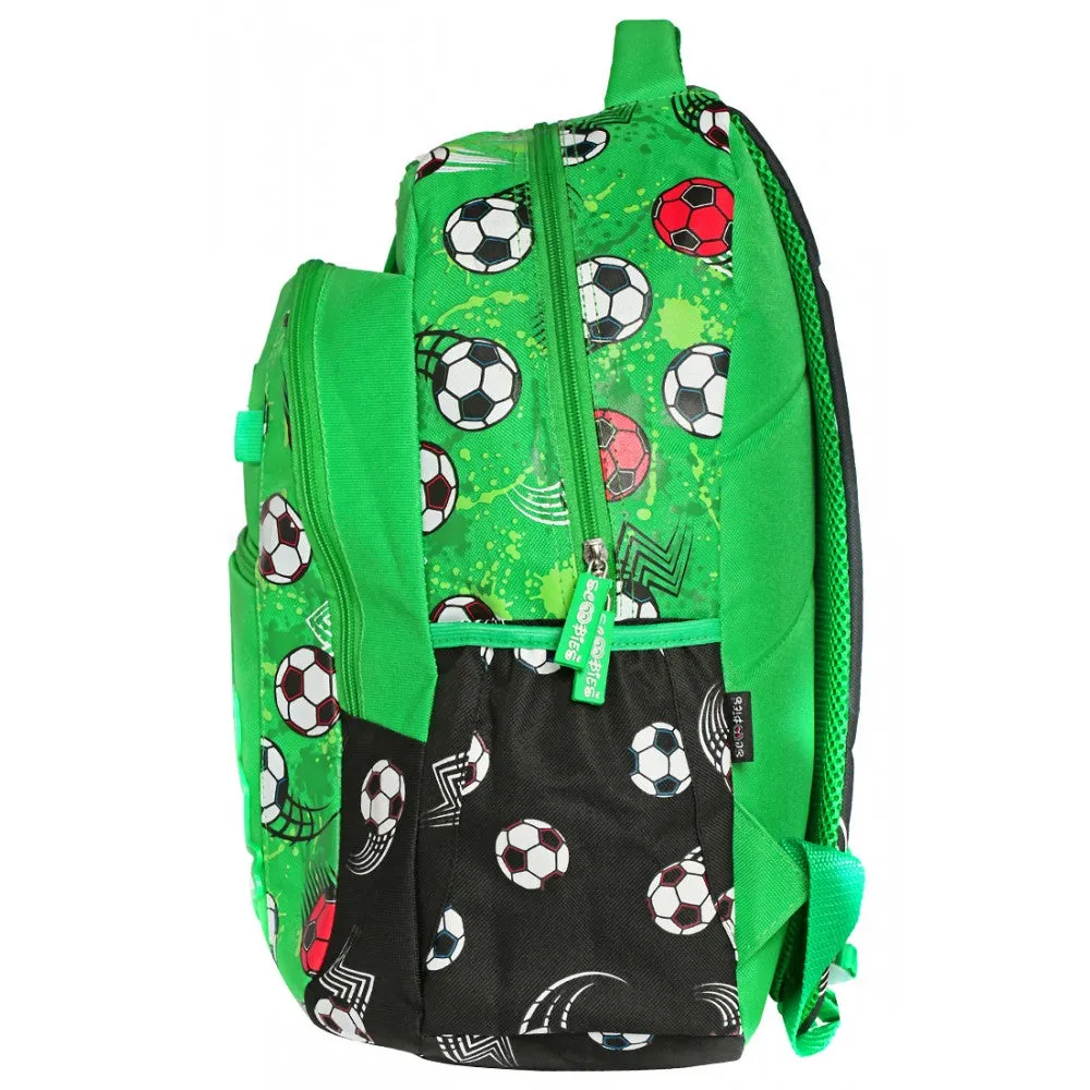Whipper Snapper Bag |  Groovy Green |  Football Sporty Design  | 4 Compartments  | 16 Inch Laptop Compartment    | Dual Water Sleeves