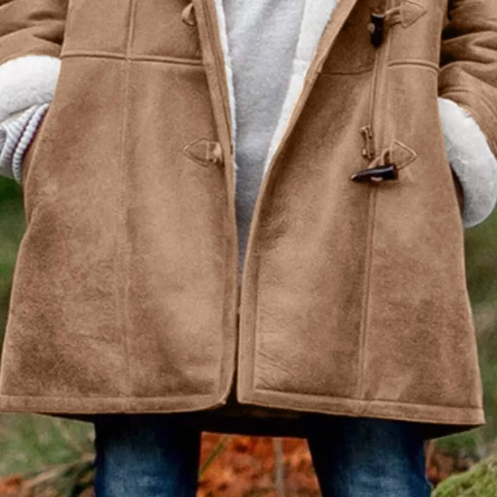 Winter Coats for Women 2024 Warm Plus Size Fleece Lined Jackets Button Down Sherpa Fur Hooded Parka Peacoat Outerwear