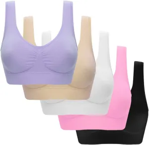 Woman's Wireless Sports Bra Gathered Together Large Size Daily Bra Breathable No Rims Bra Multipacks 2PC-5PC