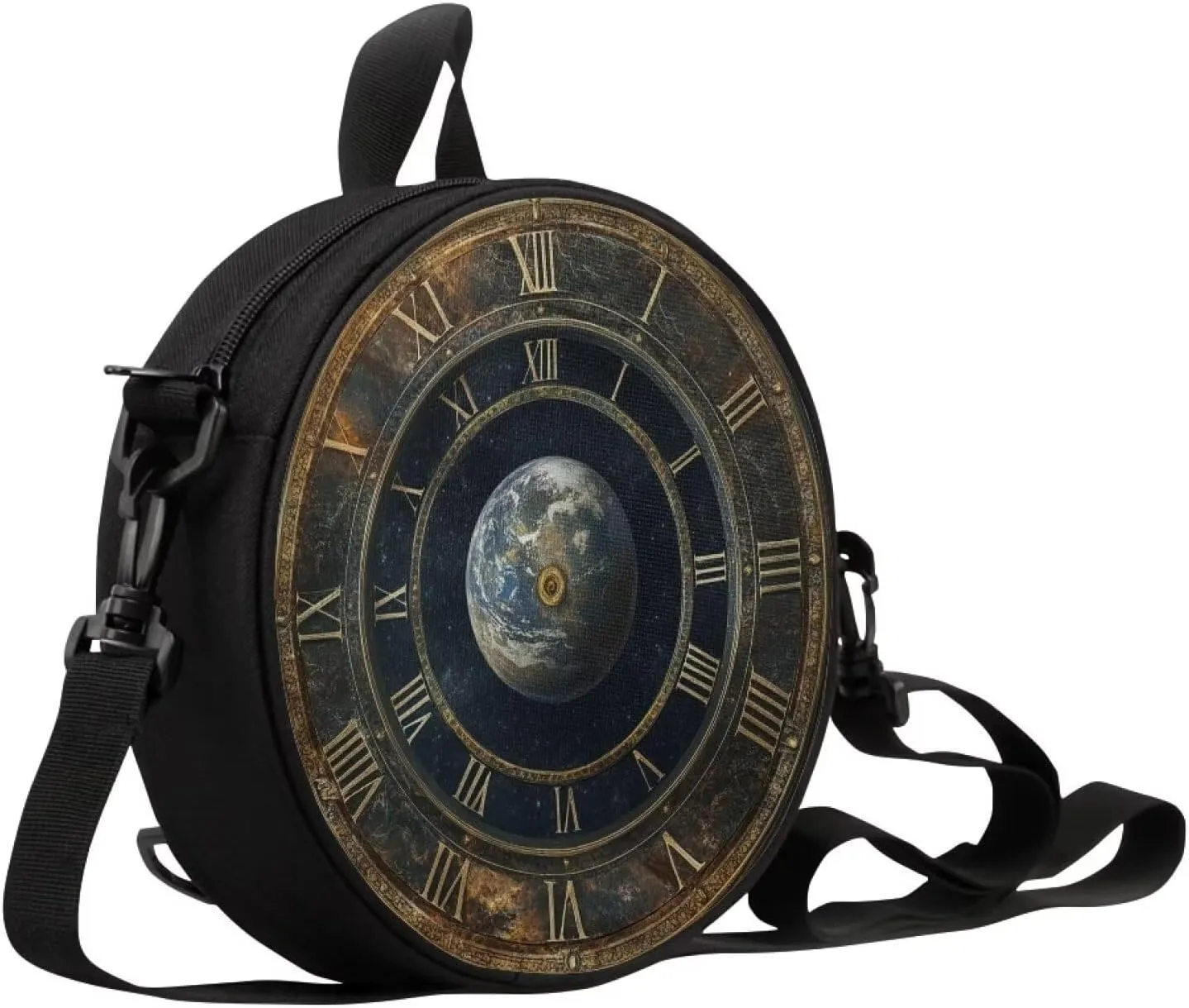 Women Crossbody Bag, Soft Light Round Shoulder Bag, Durable Round Satchel Bag with Zipper for Work Shopping