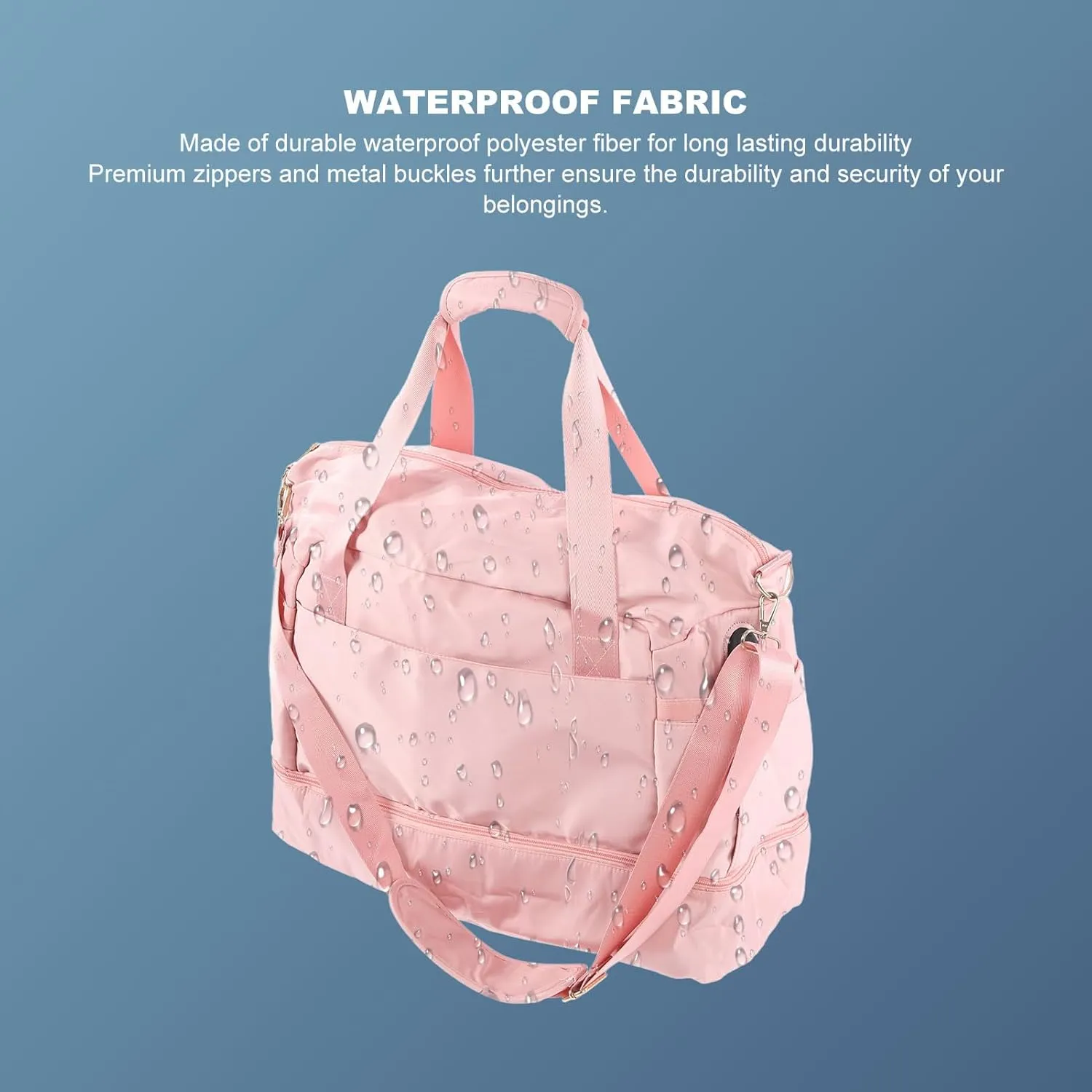 Women Gym Bag, Multiple Pockets Gym Bag Women, Large Capacity Waterproof Workout Travel Bag, Yoga Gym Bag with USB Charging Port, for Fitness Yoga