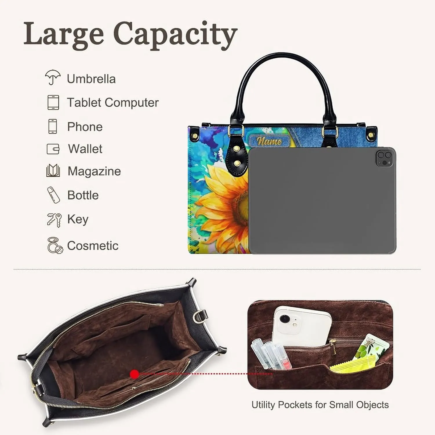 Women Leather Handbag Gift, Casual Crossbody Satchel Bag, Fashion Tote Bag Purses Gifts for Shopping Work Business Travel