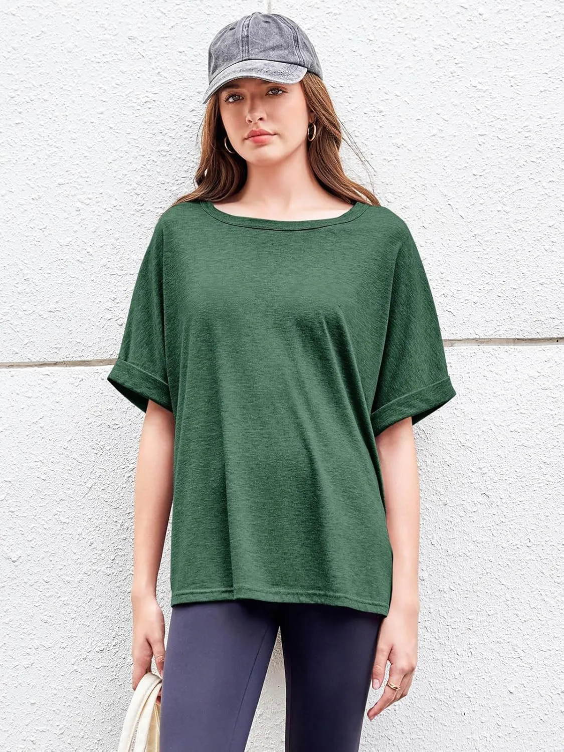 Women Oversized T-Shirt Summer Casual Short Sleeve Loose Tee Tops