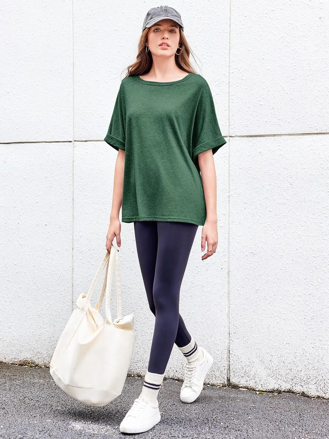 Women Oversized T-Shirt Summer Casual Short Sleeve Loose Tee Tops