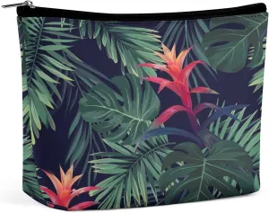 Women PU Leather Cosmetic Bag, Makeup Case Purse Holder Zipper Pouch Handbag Organizer Toiletry Storage 6.8x5.9x2.3 in