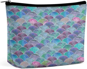 Women PU Leather Cosmetic Bag, Makeup Case Purse Holder Zipper Pouch Handbag Organizer Toiletry Storage 6.8x5.9x2.3 in