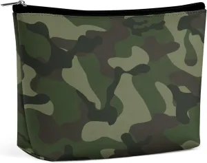Women PU Leather Cosmetic Bag, Toiletry Storage 6.8x5.9x2.3 in Zipper Pouch Handbag Makeup Case Purse Holder Organizer