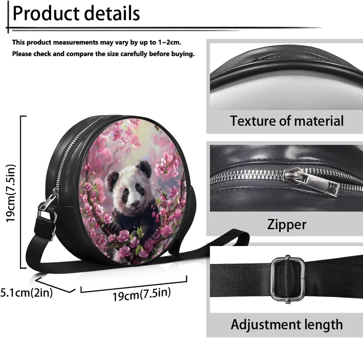Women Round Crossbody Bag Ladies Sling Bag Cross Body Bag