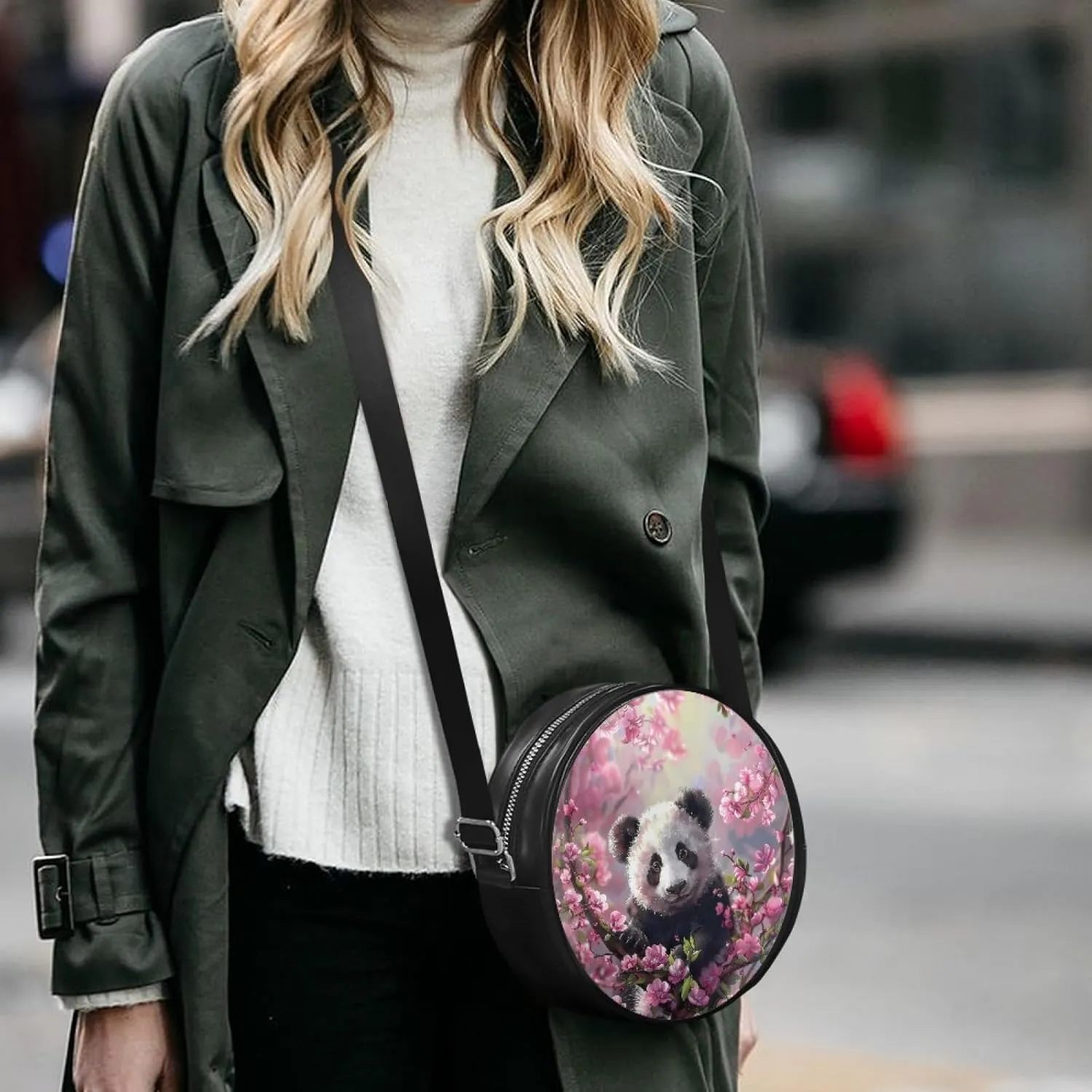 Women Round Crossbody Bag Ladies Sling Bag Cross Body Bag