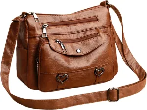 Women Shoulder Bag PU Leather Crossbody Bag Versatile Handbag for Party Summer