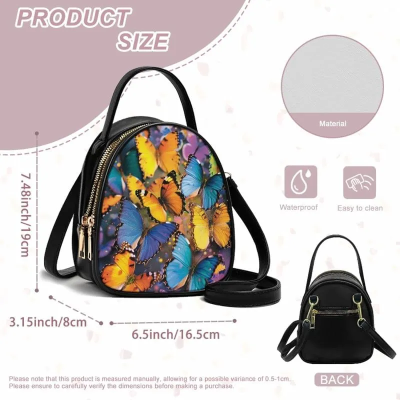 Women Travel Crossbody Cell Phone Purse, PU Leather Wallet Shoulder Bag Zipper Top Handle Handbag Multi Pocket
