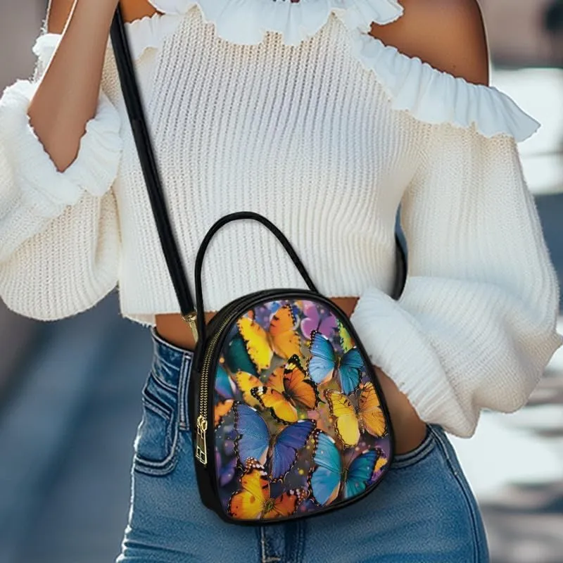 Women Travel Crossbody Cell Phone Purse, PU Leather Wallet Shoulder Bag Zipper Top Handle Handbag Multi Pocket
