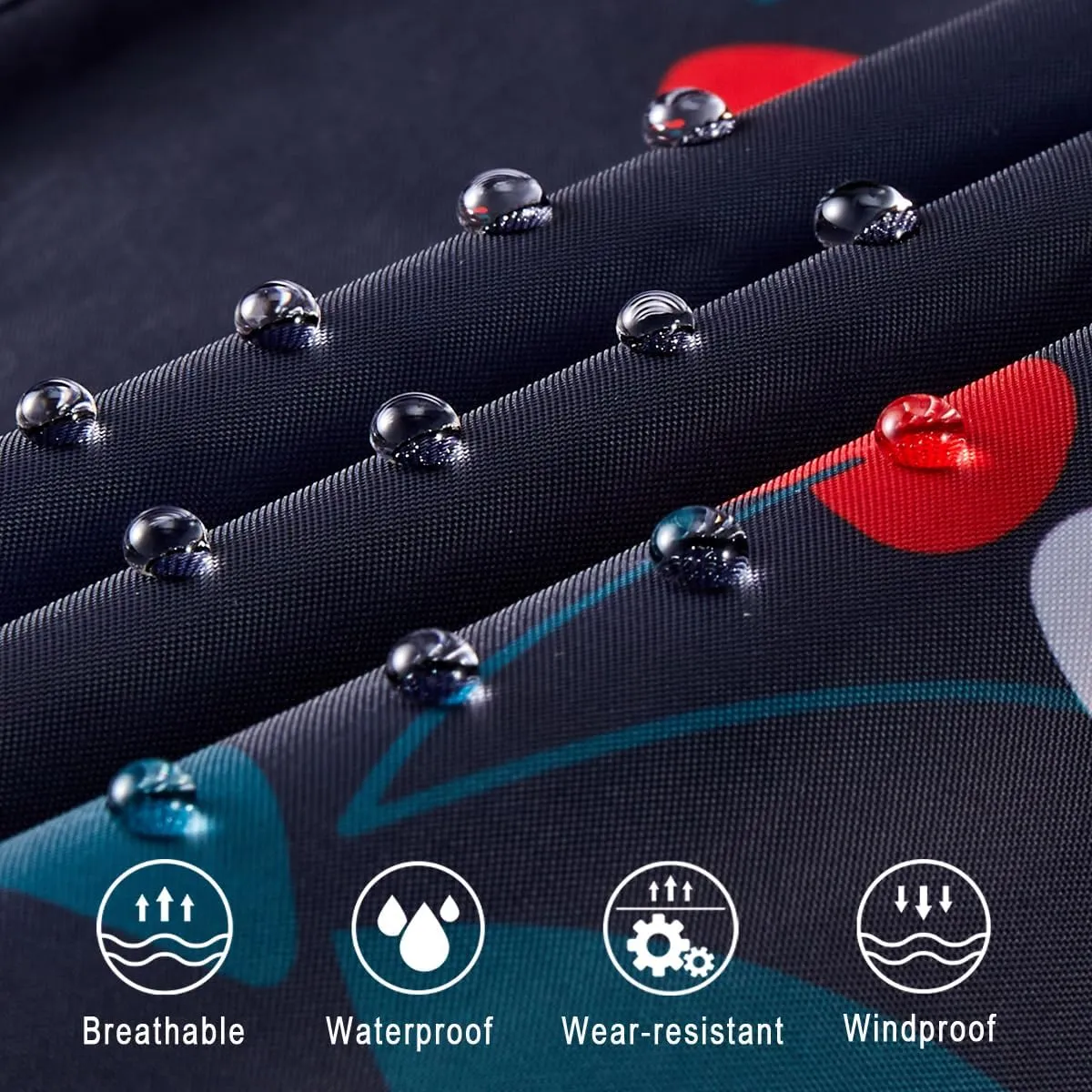 Women Waterproof Lightweight Rain Jacket Outdoor Hooded Raincoat